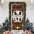 Family Monogram Holiday LN Door Cover, Personalized Custom Initial Entry Hanging