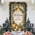 Wedding Welcome Holiday LN Door Cover, Personalized Romantic Bridal Entry Hanging