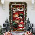 Funny Judgmental Cat Holiday LN Door Cover, Sarcastic Feline Welcome Home Decor