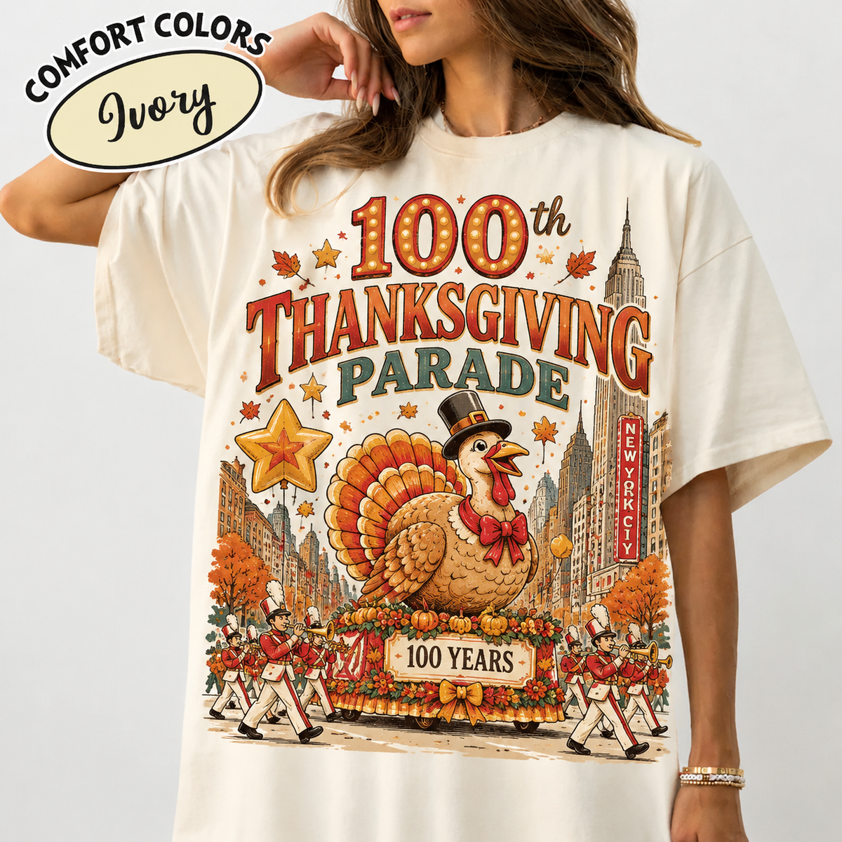 100th Thanksgiving Parade Celebration Comfort Colors HFN Gen Shirt