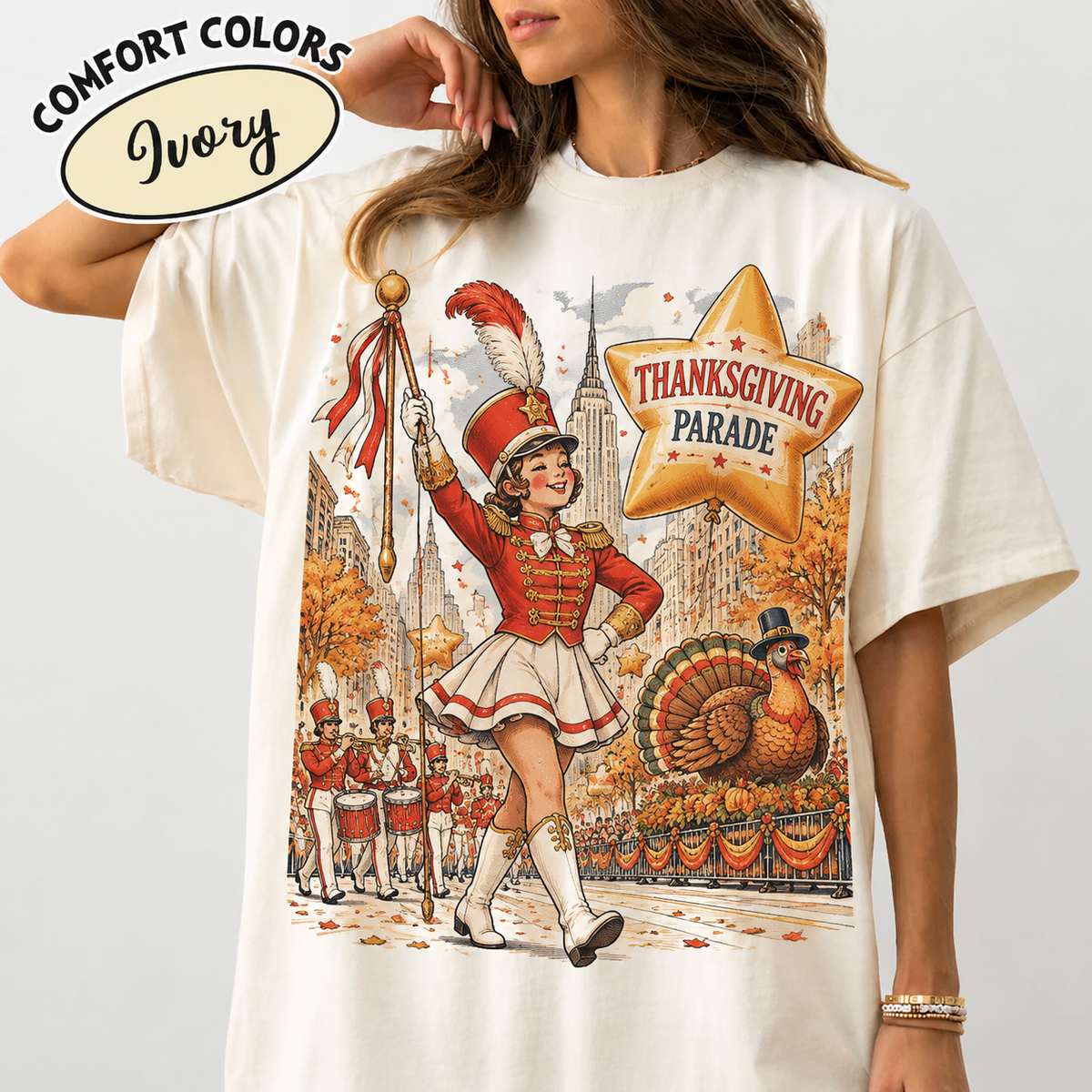 Thanksgiving Parade Drum Major Comfort Colors HFN Gen Shirt