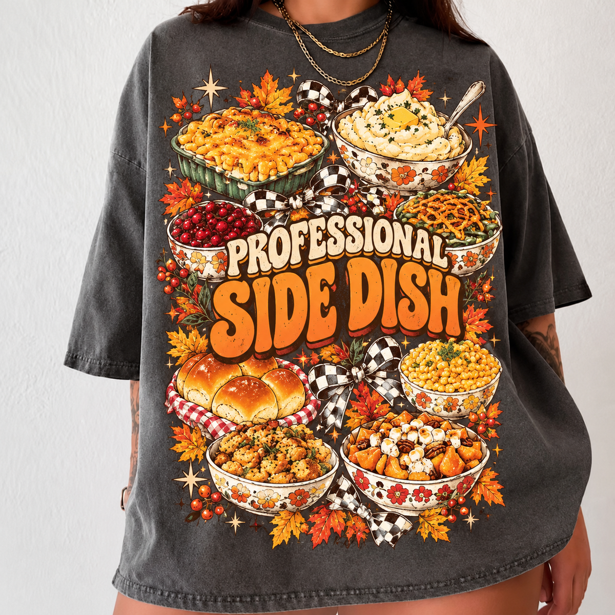Professional Side Dish Shirt, Comfort Colors Funny Thanksgiving HFN Gen Cotton Tee for Holiday Feast