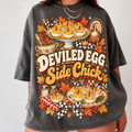 Deviled Egg Side Chick Shirt, Comfort Colors Funny Thanksgiving HFN Gen Cotton Tee for Friendsgiving Dinner