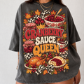 Cranberry Sauce Queen Shirt, Comfort Colors Funny Thanksgiving HFN Gen Cotton Tee for Holiday Dinner