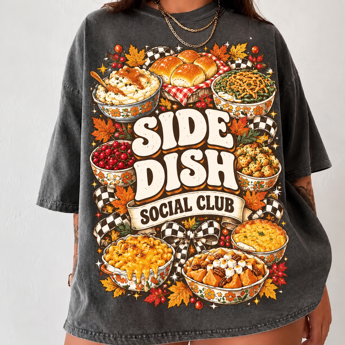Side Dish Social Club Shirt, Comfort Colors Funny Thanksgiving HFN Gen Cotton Tee for Friendsgiving Party