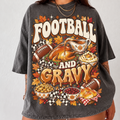Comfort Colors Funny HFN Gen Shirt, Thanksgiving Football and Gravy