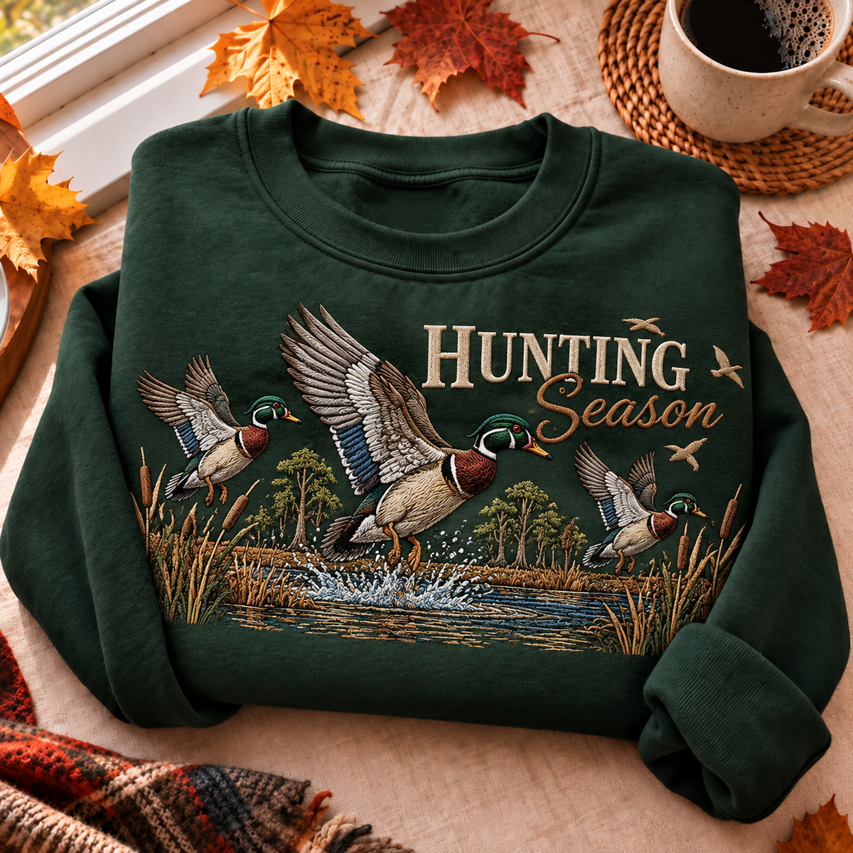 Wood Duck Hunting Season HFN Gen Embroidered Shirt
