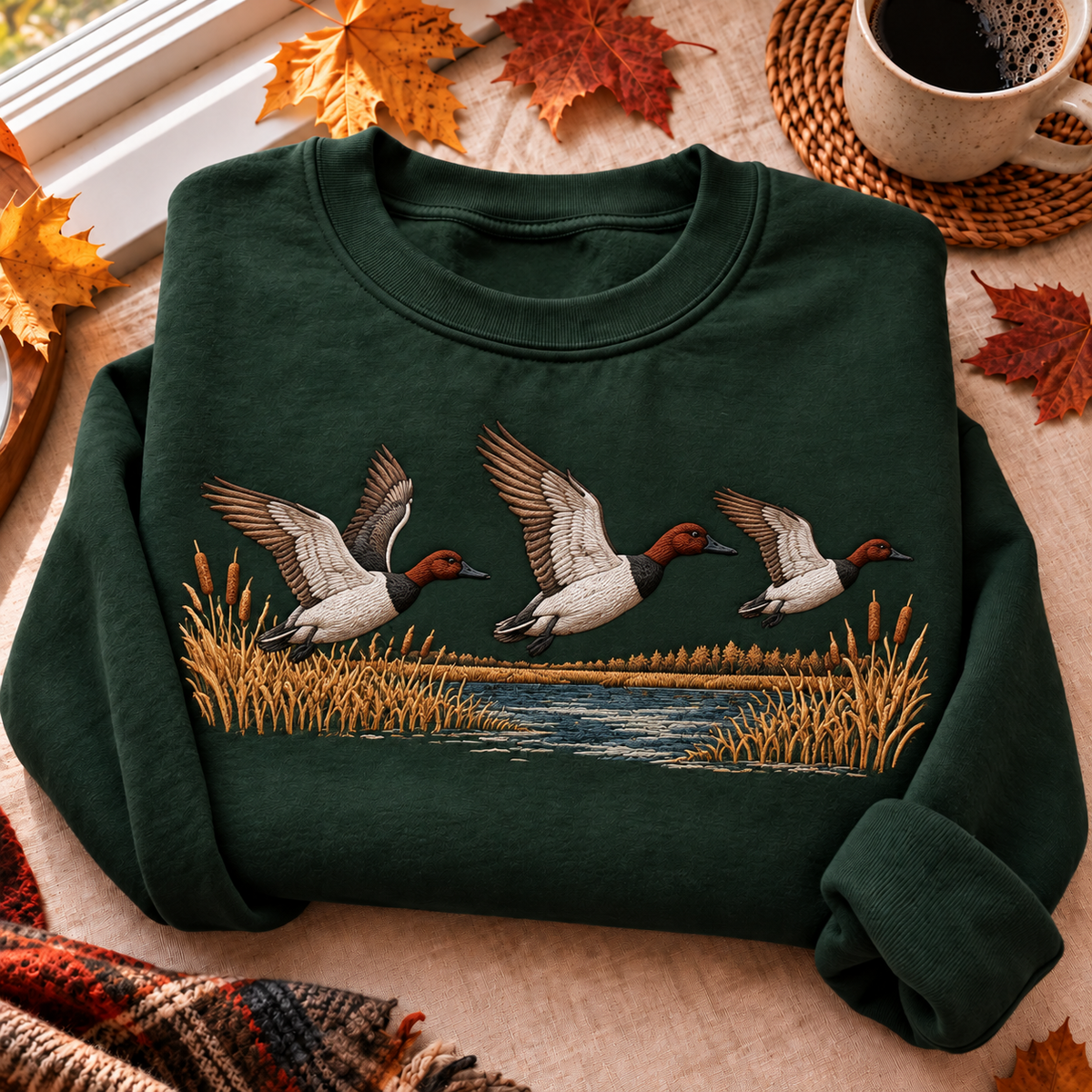 Canvasback Duck Hunting Season HFN Gen Embroidered Shirt