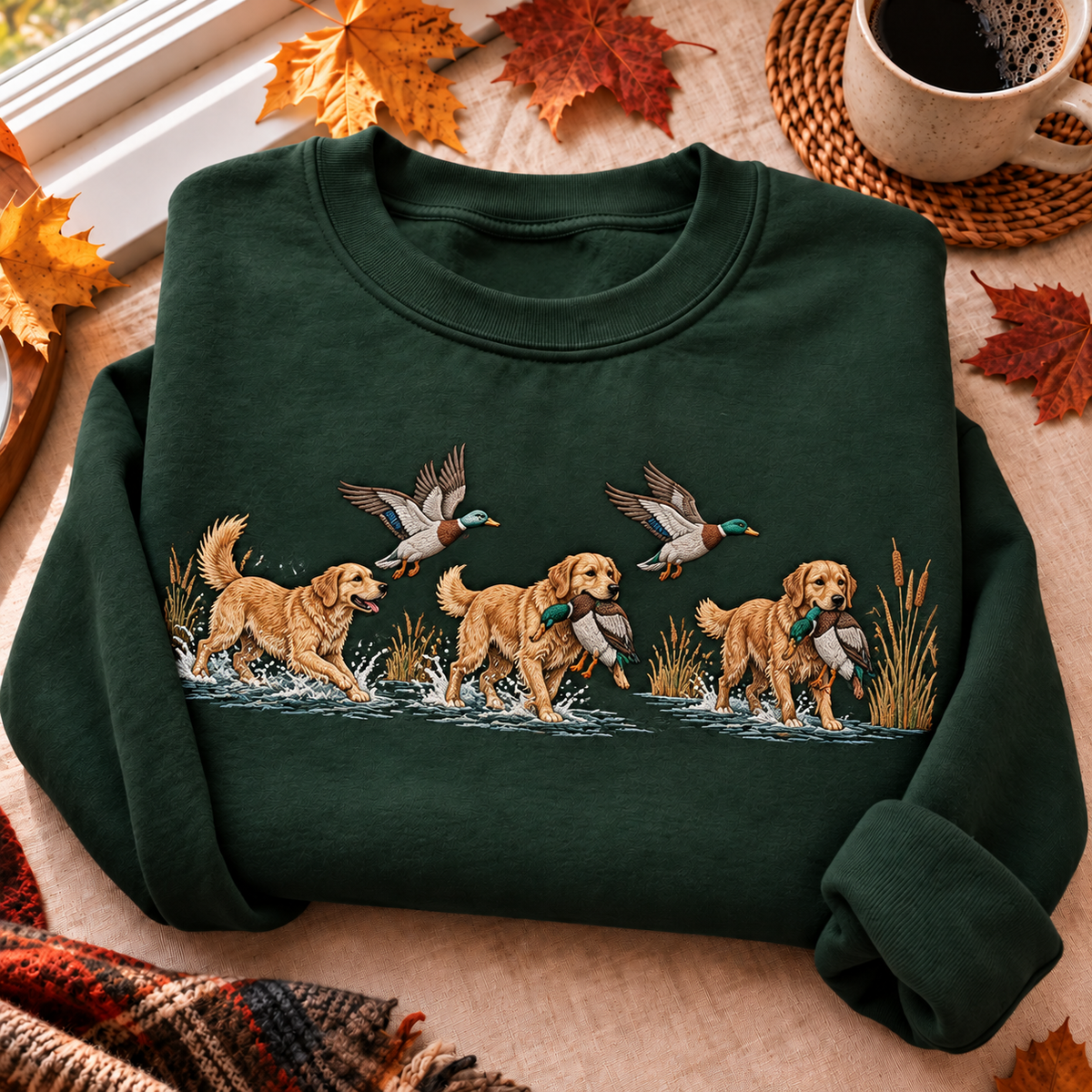 Retriever Carrying Mallard Hunting Season HFN Gen Embroidered Shirt