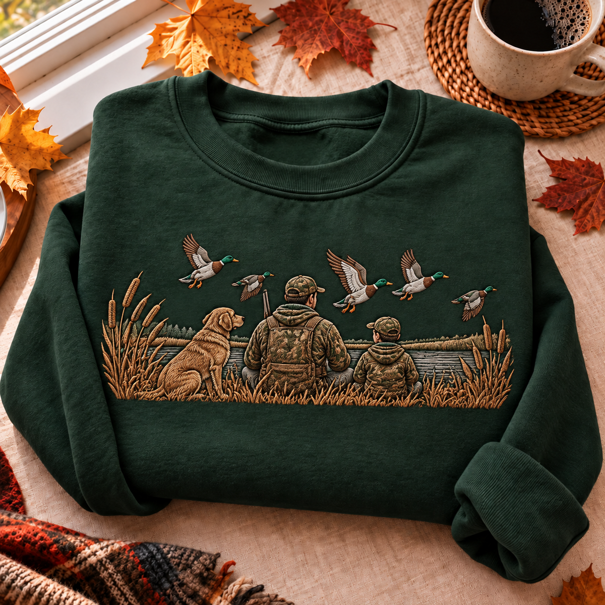 Father and Son Duck Hunting Season HFN Gen Embroidered Shirt