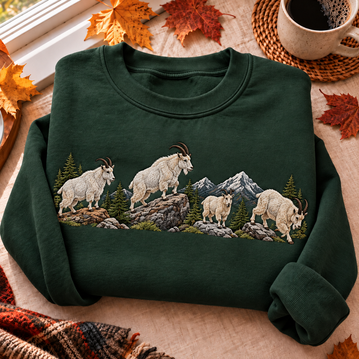 Hunting Season HFN Gen Embroidered Shirt, Mountain Goat