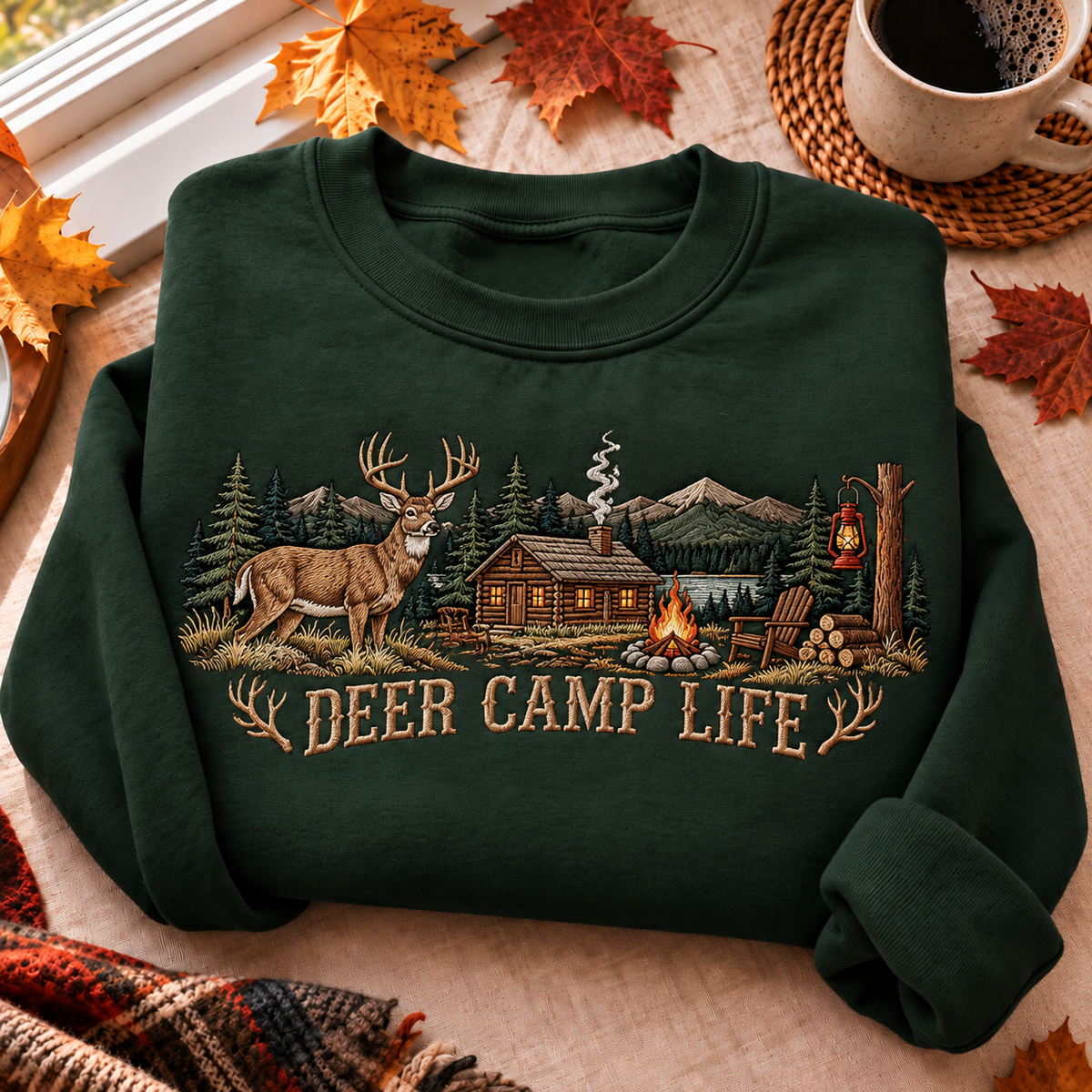 Hunting Season HFN Gen Embroidered Shirt, Deer Camp Life