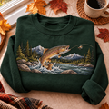 Brown Trout Fishing Hunting Season HFN Gen Embroidered Shirt