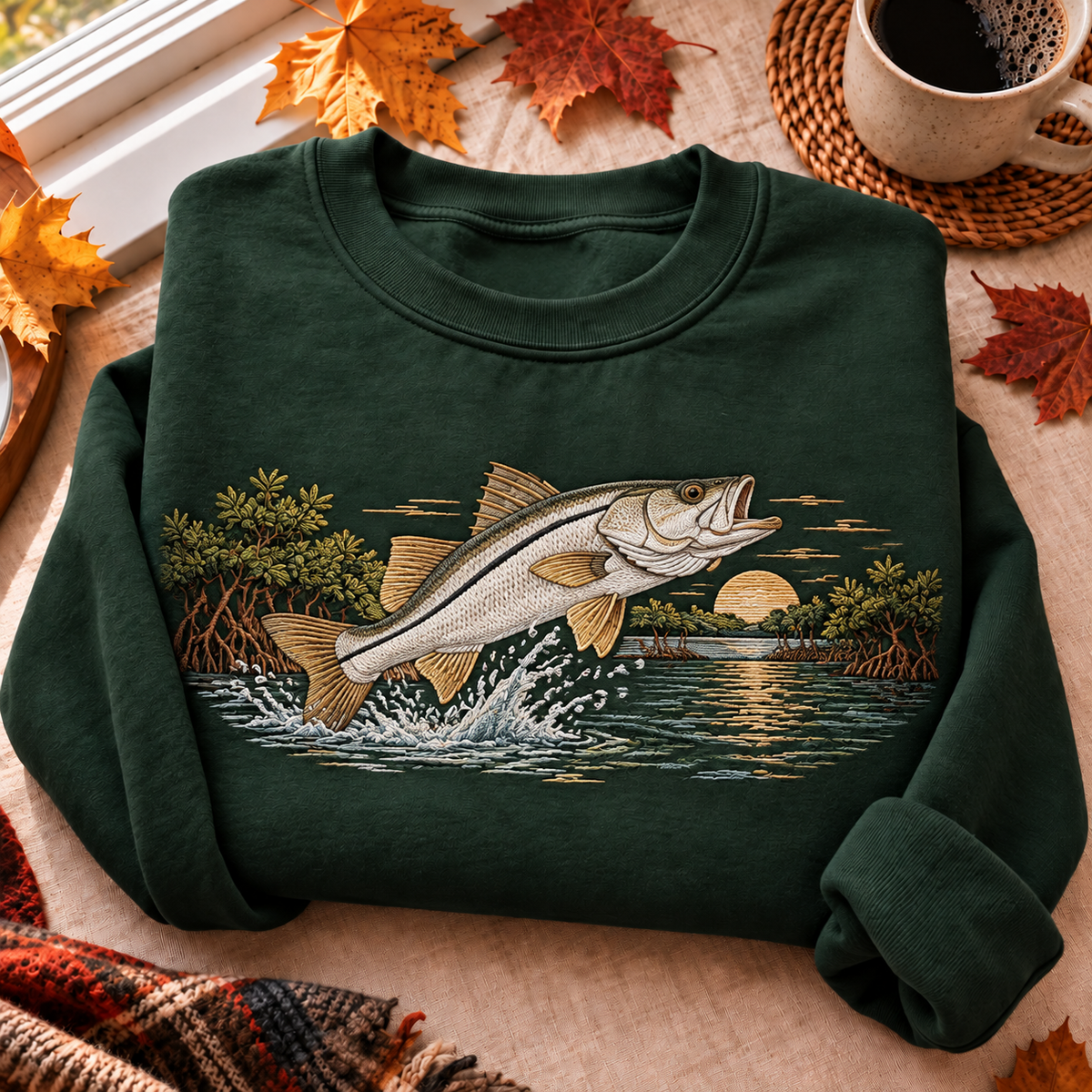 Snook Fishing Hunting Season HFN Gen Embroidered Shirt