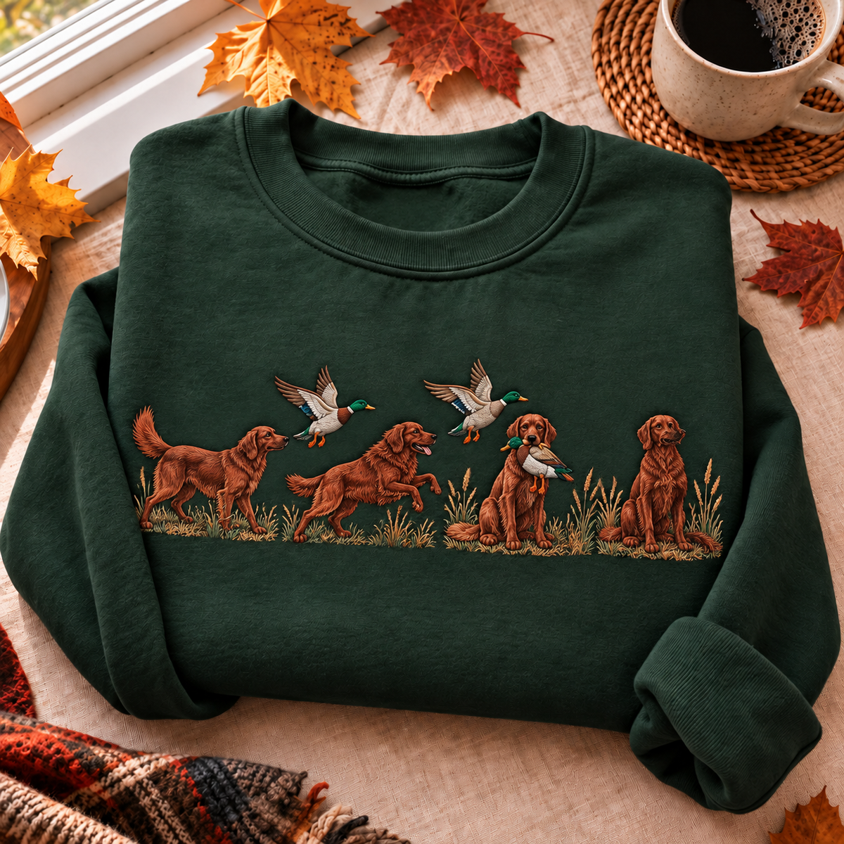 Irish Setter Hunting Season HFN Gen Embroidered Shirt, Cotton Outdoor Fieldwear