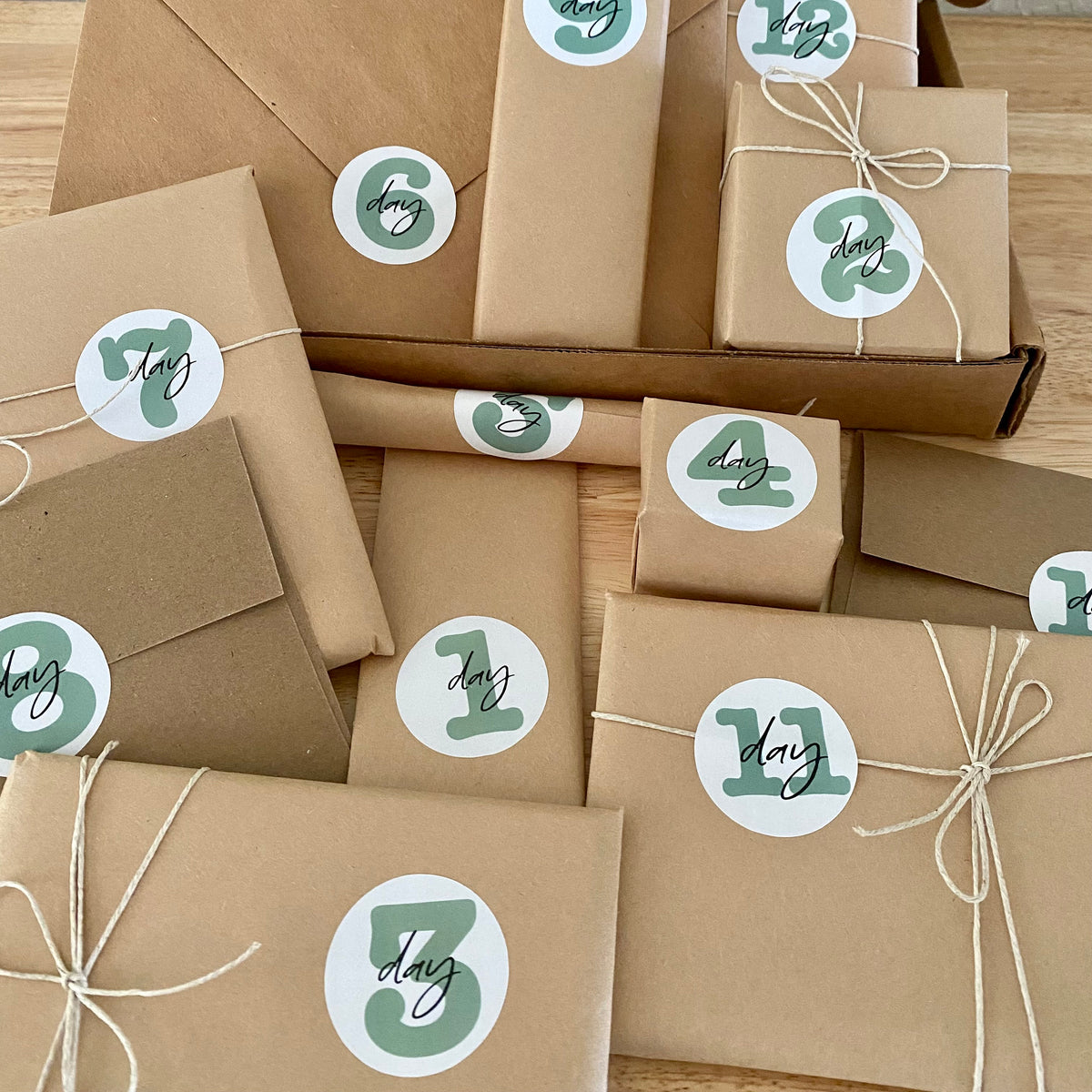 Stationery Gift Box, Advent Calendar HG, Personalized, 12 or 24 Days, Surprise Mystery Box, Grab Bag, Adults Kids Set, PenPal, Junk Journal