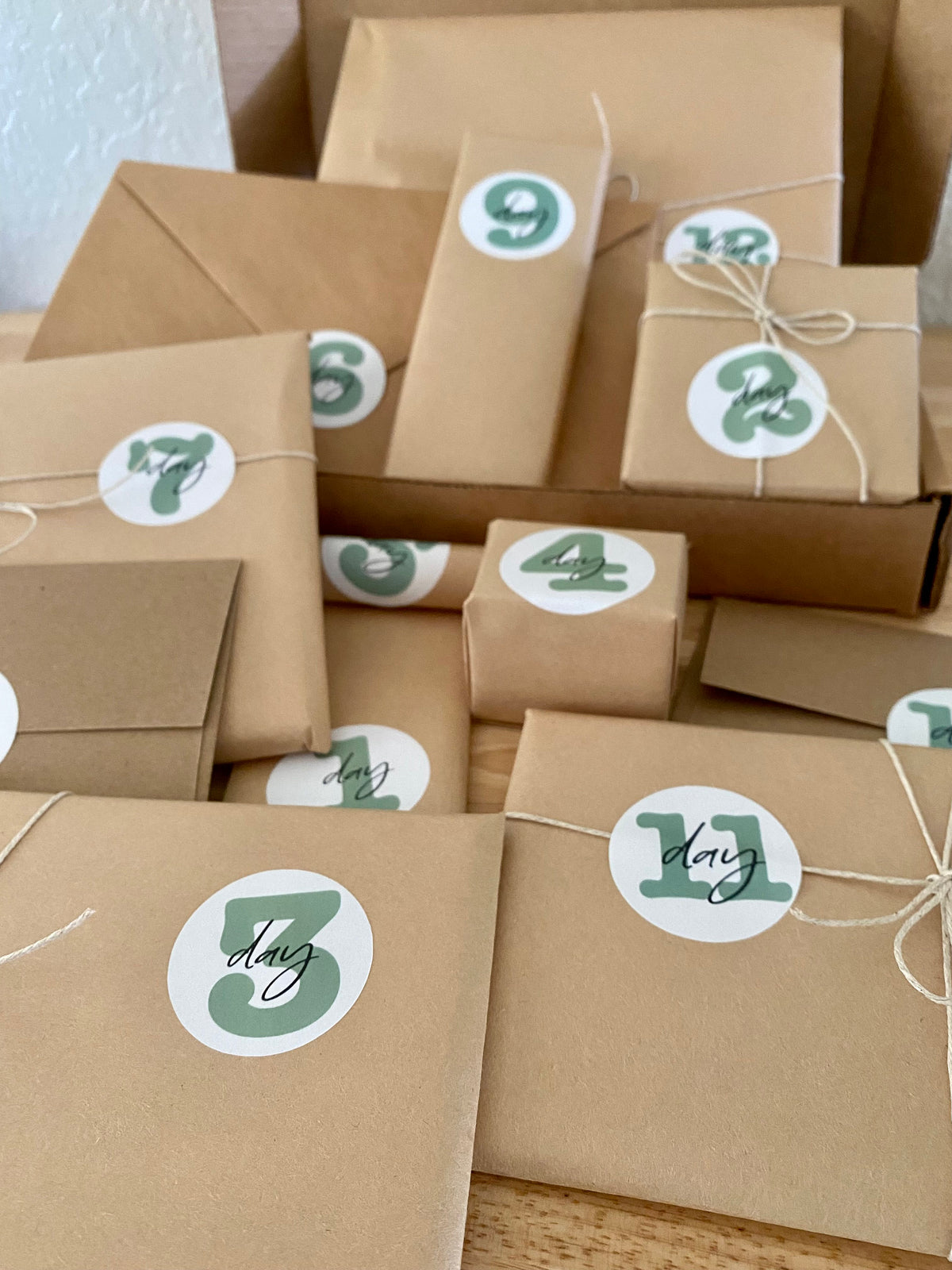 Stationery Gift Box, Advent Calendar HG, Personalized, 12 or 24 Days, Surprise Mystery Box, Grab Bag, Adults Kids Set, PenPal, Junk Journal