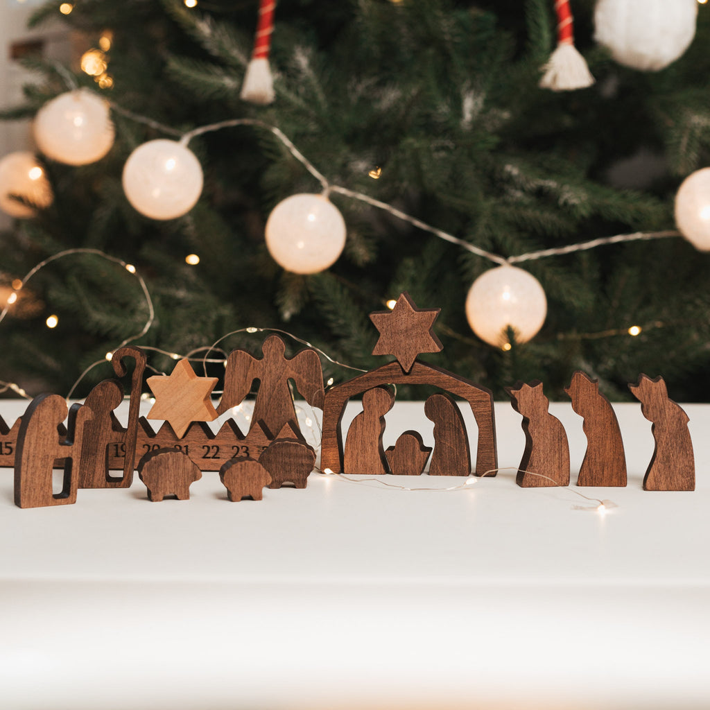 Wooden Advent Calendar HG | Holiday Decor by BusyPuzzle