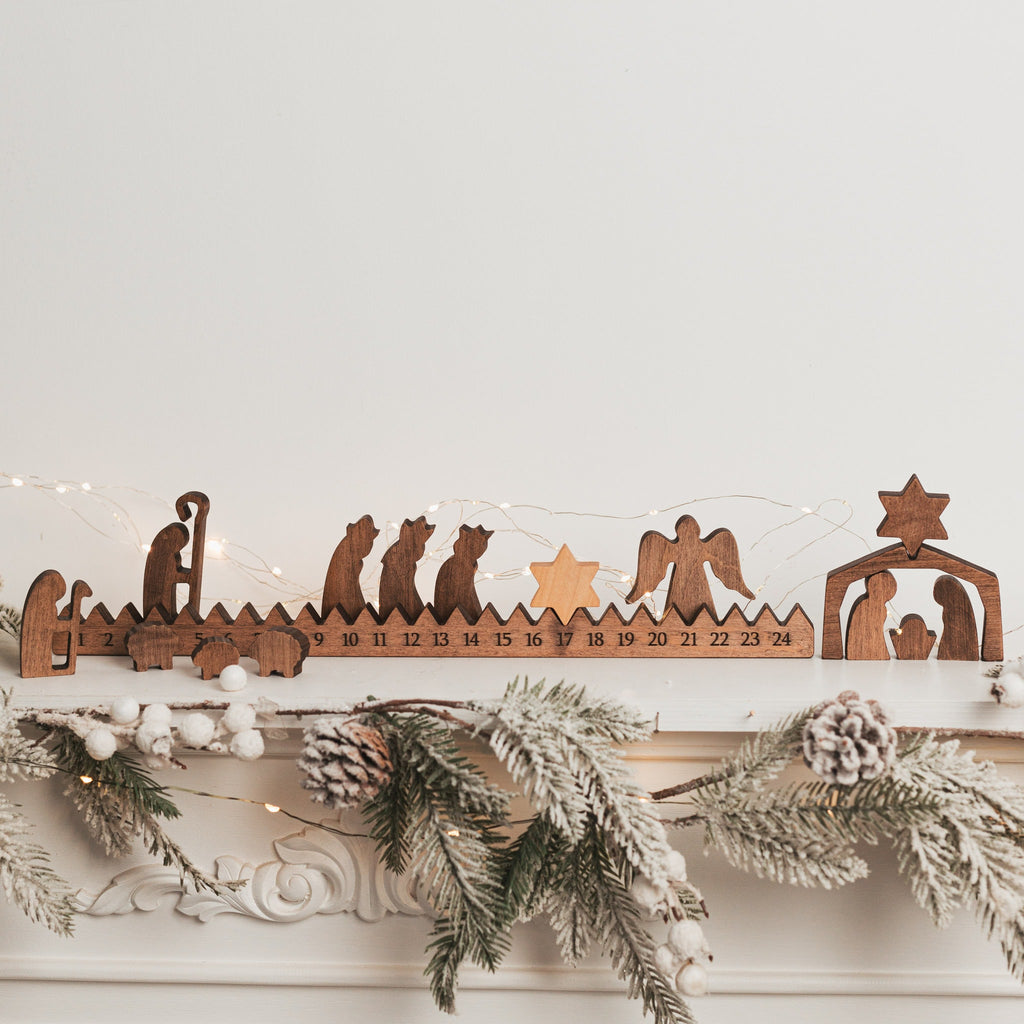 Wooden Advent Calendar HG | Holiday Decor by BusyPuzzle
