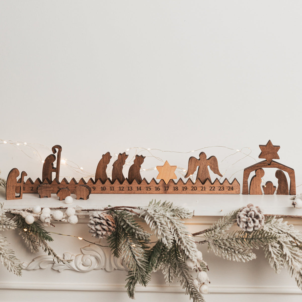 Wooden Advent Calendar HG | Holiday Decor by BusyPuzzle