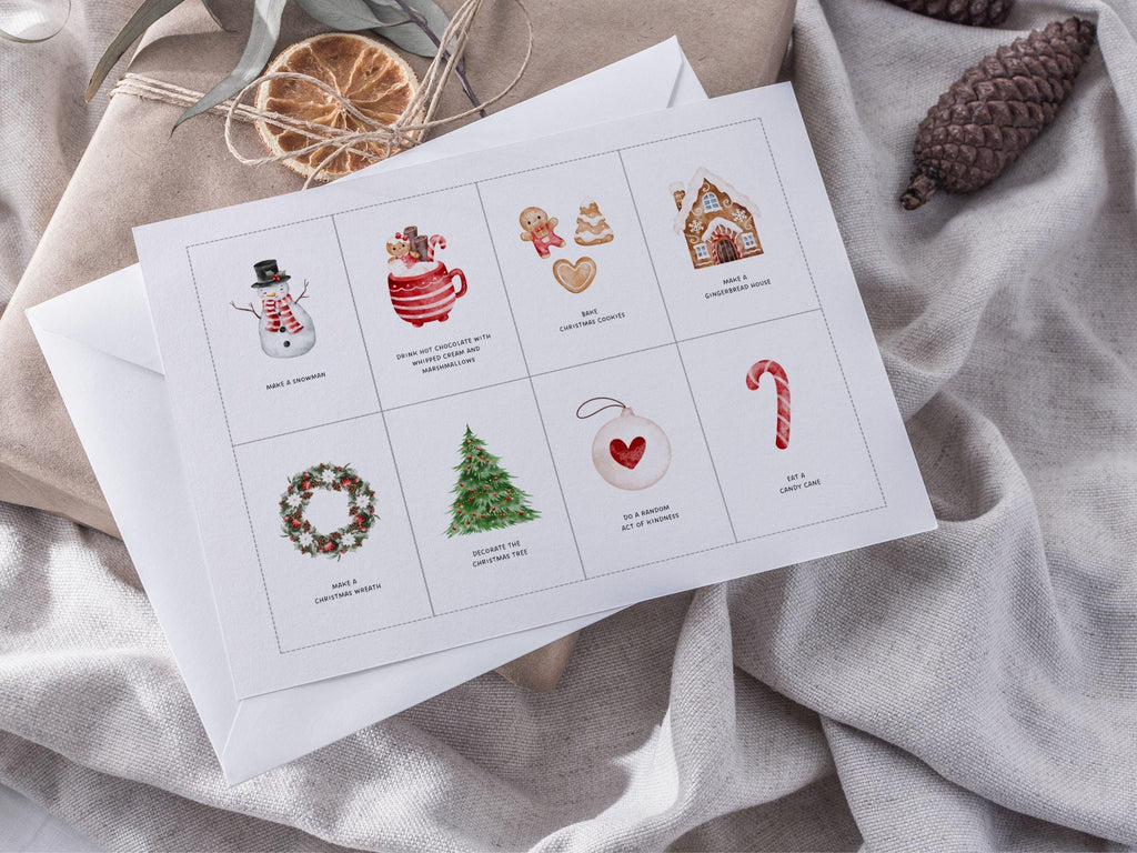 30 Editable Christmas Advent Activity Cards, Christmas Bucket List, Advent Cards, Instant , Printable Activity cards for kids, Canva
