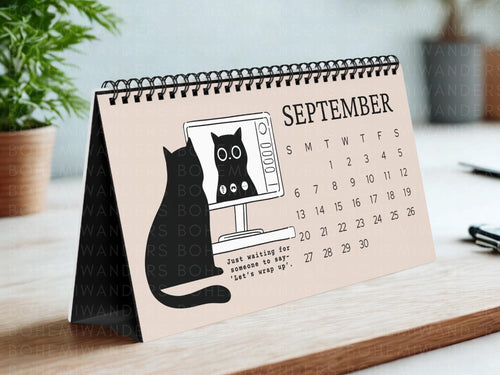 2027 Office Cat Desk Calendar • Funny Cat Calendar for Work • Work Bestie Gift • Humorous Cat Office Decor For Cat Lovers