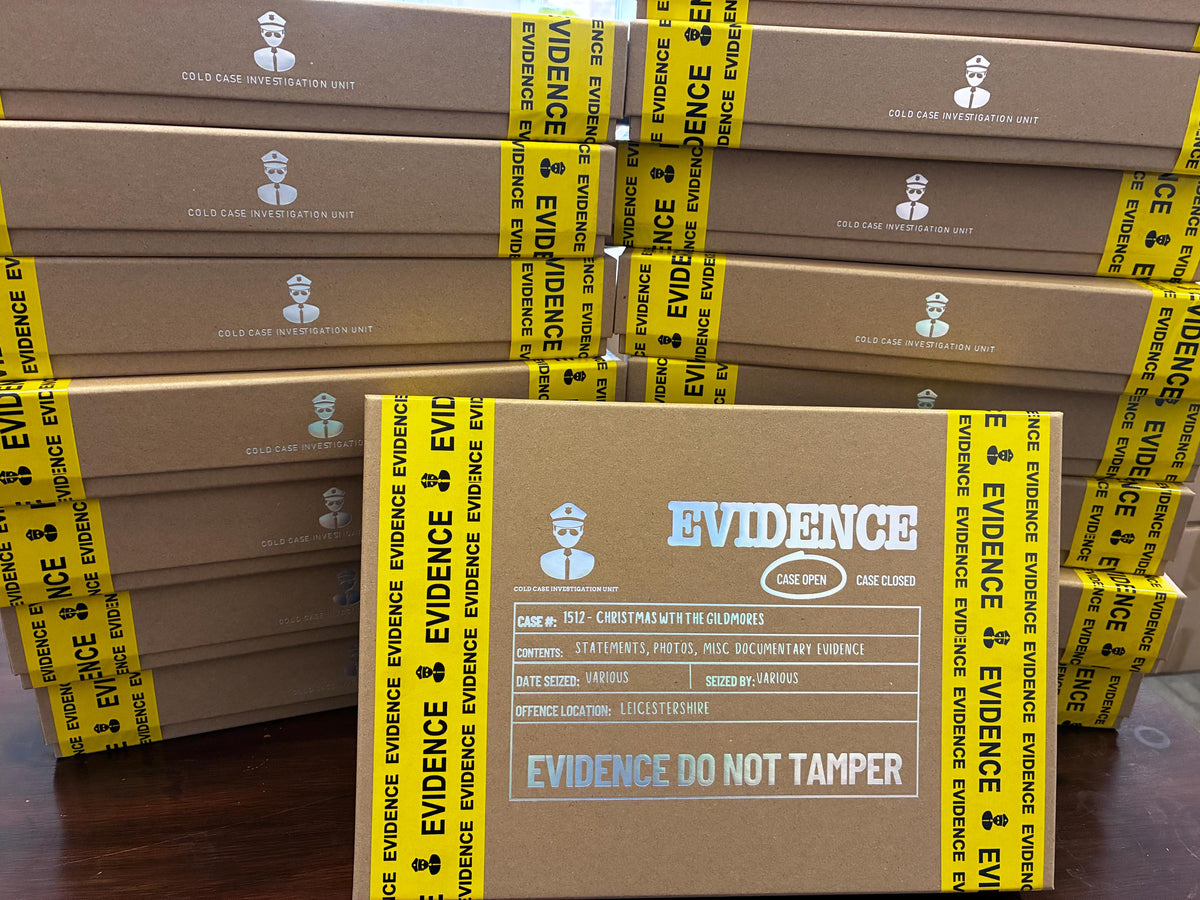 Murder Investigation Advent Calendar HG – Christmas Detective Game - 24 days of new evidence then an enamel Detective Badge on day 25