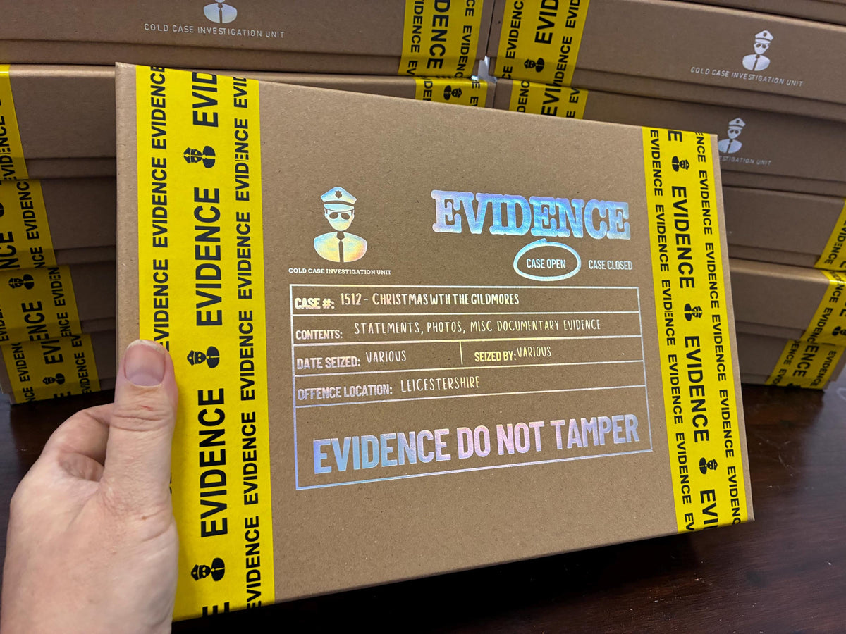 Murder Investigation Advent Calendar HG – Christmas Detective Game - 24 days of new evidence then an enamel Detective Badge on day 25