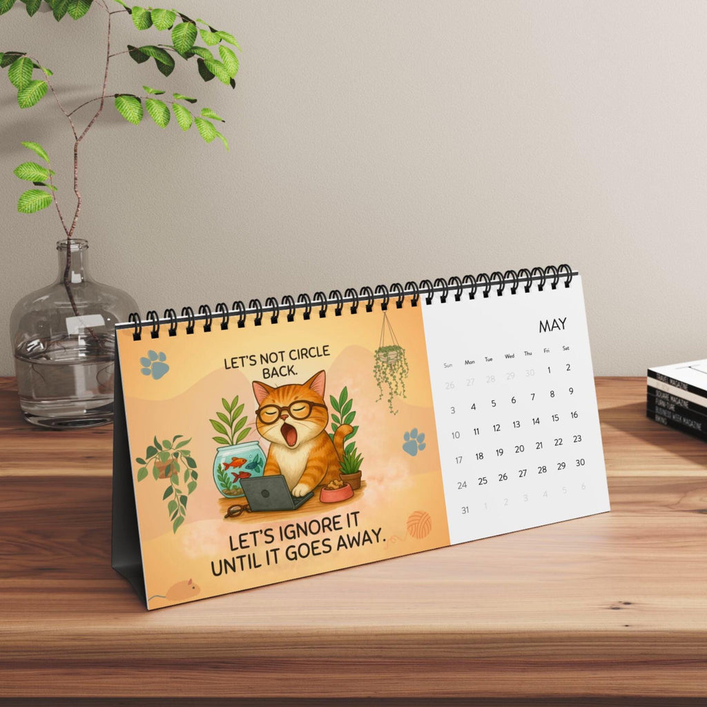 Funny Cat Desk Calendar 2027: Sarcastic Demotivational Office Gift