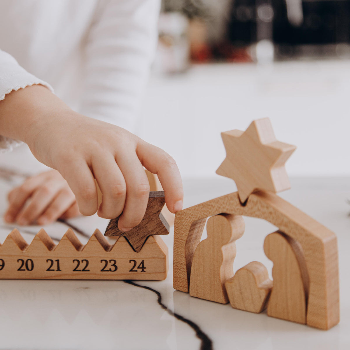 Wooden Advent Calendar HG | Holiday Decor by BusyPuzzle