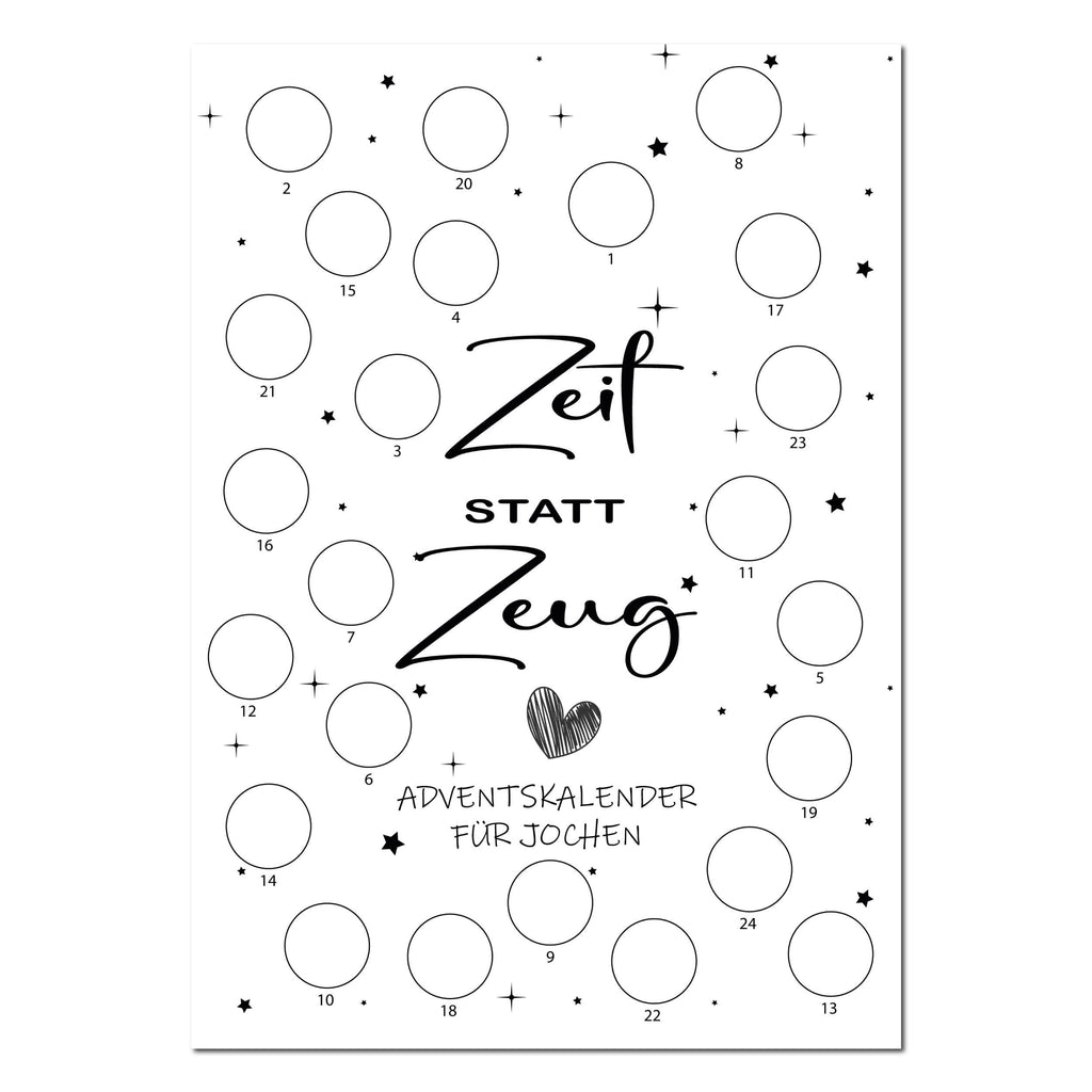 Scratch-off Advent Calendar HG • Customizable • DIY scratch-off calendar with 24 fields • Gift for friends, partner & family