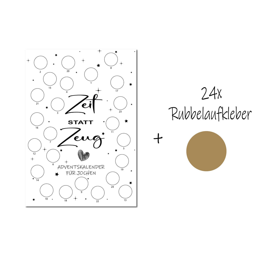 Scratch-off Advent Calendar HG • Customizable • DIY scratch-off calendar with 24 fields • Gift for friends, partner & family