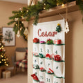 Personalized Handmade Yarn Name Christmas Hanging Advent Calendar HG, Family Tradition