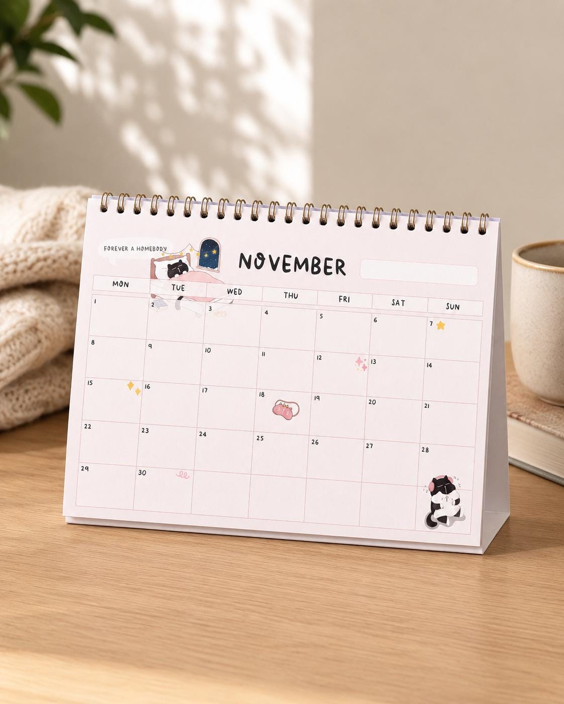 2027 Desk Calendar, Funny Cat Calendar, A5 Standing Desk Calendar, Monthly Planner Gift for Cat Lovers, A5