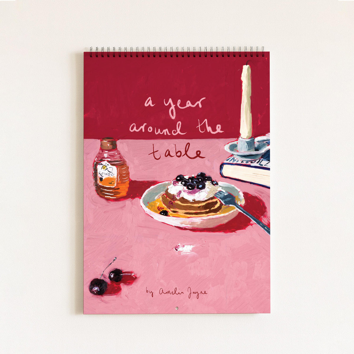 2027 Food Themed Wall Calendar by Amelia Jayne, Hand-Drawn Tablescapes (A4)