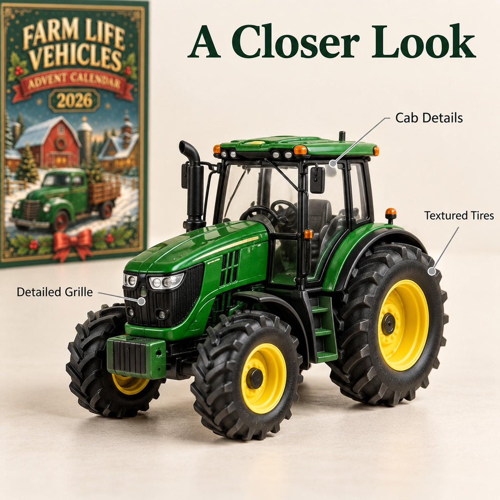 Farm Vehicle Advent Calendar HG 2026, Mini Tractors and Trucks, Christmas Countdown Gift