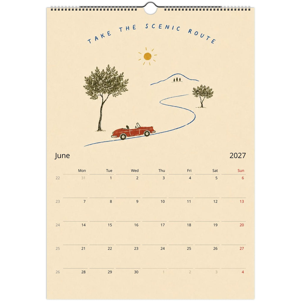 2027 Wall Calendar, Illustrated Wall Calendar