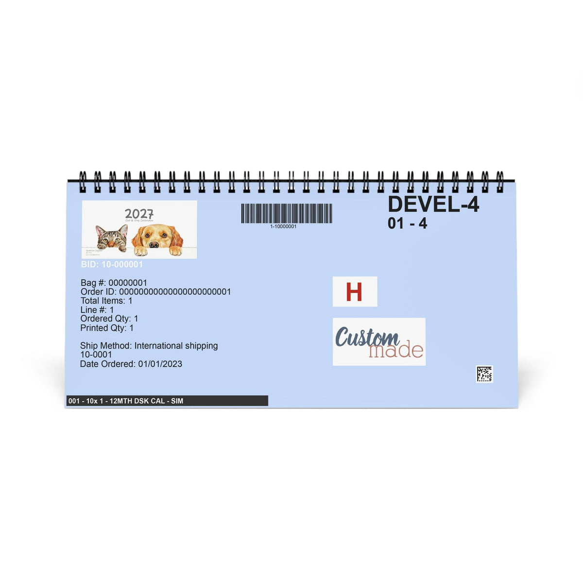 2027 Watercolor Cats & Dogs Desk Calendar | Monthly Pet Desktop Calendar