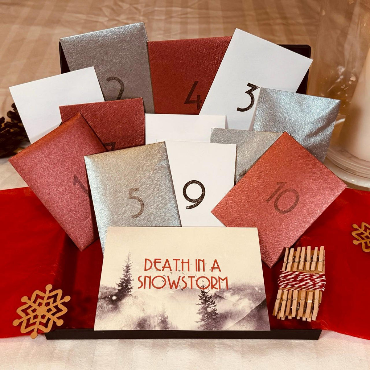PRE-ORDER | Murder Mystery Advent Calendar HG | Death in a Snowstorm | Escape Room-Style Puzzle Game for Adults