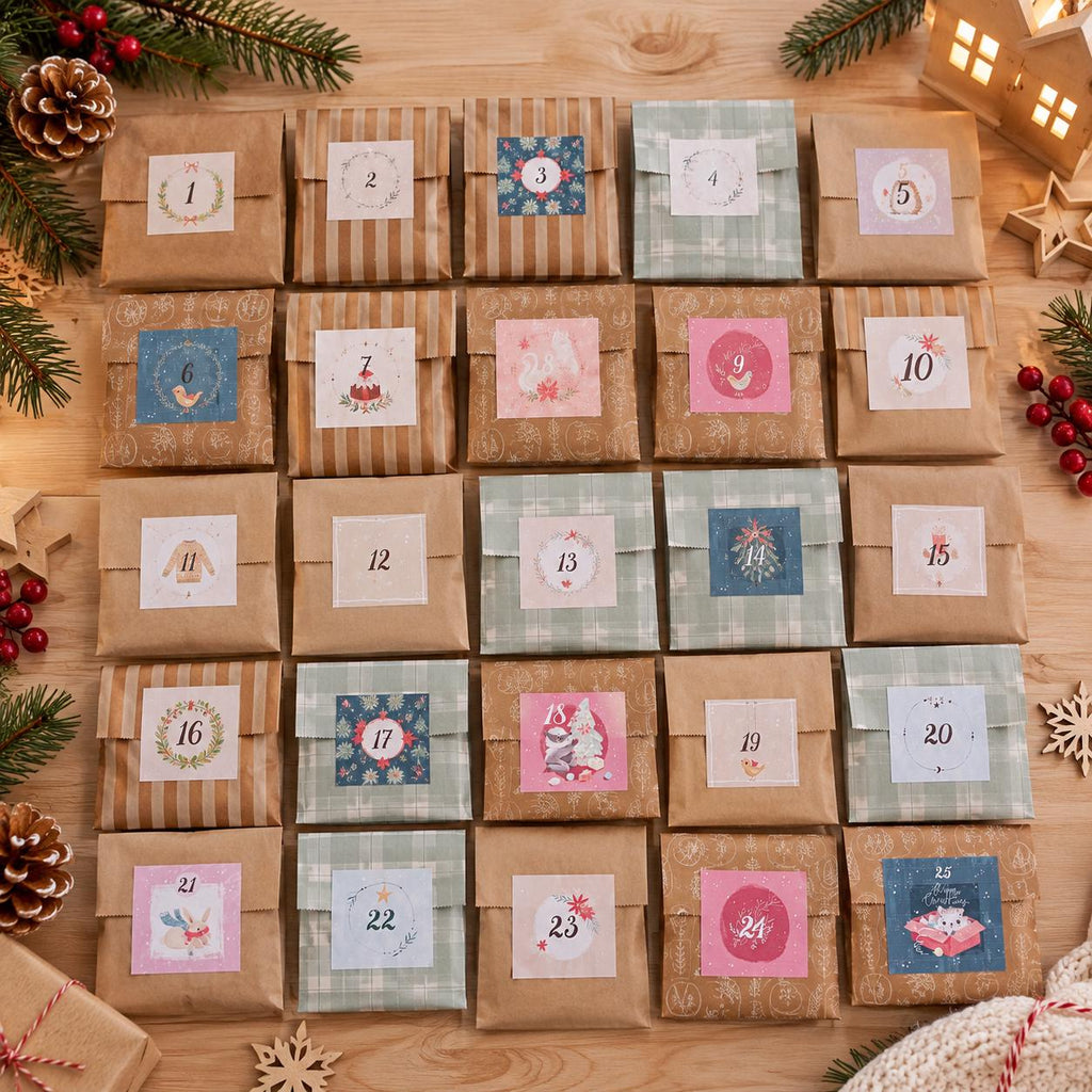 Advent Calendar HG 2026, Kawaii Japanese Advent Calendar HG, Snacks, Matcha, Stationery and Stickers Advent Calendar HG Filler, Christmas Gift Box