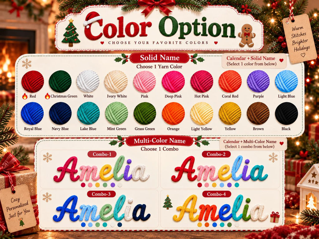 Personalized Advent Calendar HG for Kids, Custom Name 24 Pocket Christmas Countdown, Sibling Holiday Tradition, Fillable Christmas Pockets