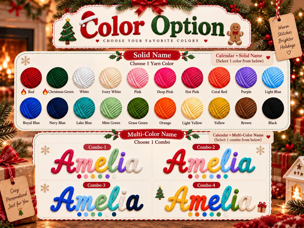 Personalized Advent Calendar HG for Kids, Custom Name 24 Pocket Christmas Countdown, Sibling Holiday Tradition, Fillable Christmas Pockets