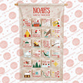 Personalised Fabric Advent Calendar HG 2026 - Santa Tracker - 24 Pocket Reusable Christmas Countdown Wall Hanging - Handmade Keepsake