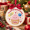 The Year of Squishy Hunting Ornament, Personalized Embroidered Christmas Hoop, Custom Name 2026 Keepsake, Cute Holiday Decor