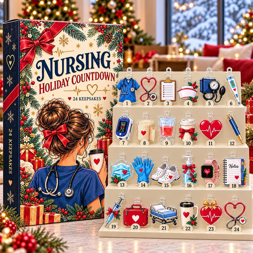 Nursing Christmas Advent Calendar HG, 24 Medical Charms Holiday Countdown Gift 2026