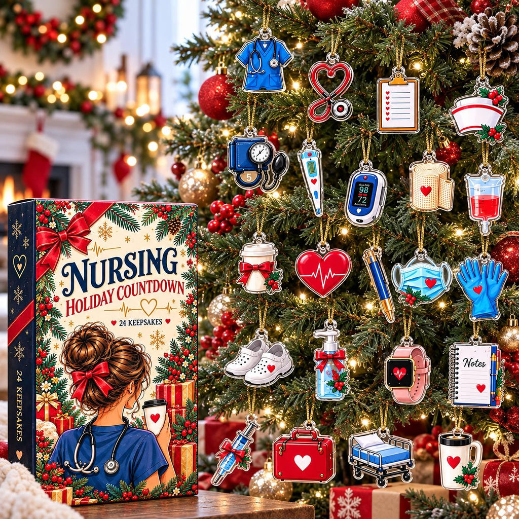 Nursing Christmas Advent Calendar HG, 24 Medical Charms Holiday Countdown Gift 2026