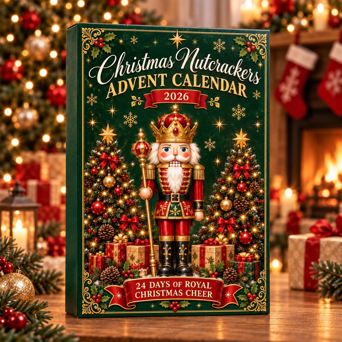 Christmas Nutcracker Advent Calendar HG 2026, 24 Day Nutcracker Ornament Set, Christmas Countdown Gift, Holiday Tree Decor, Xmas Keepsake