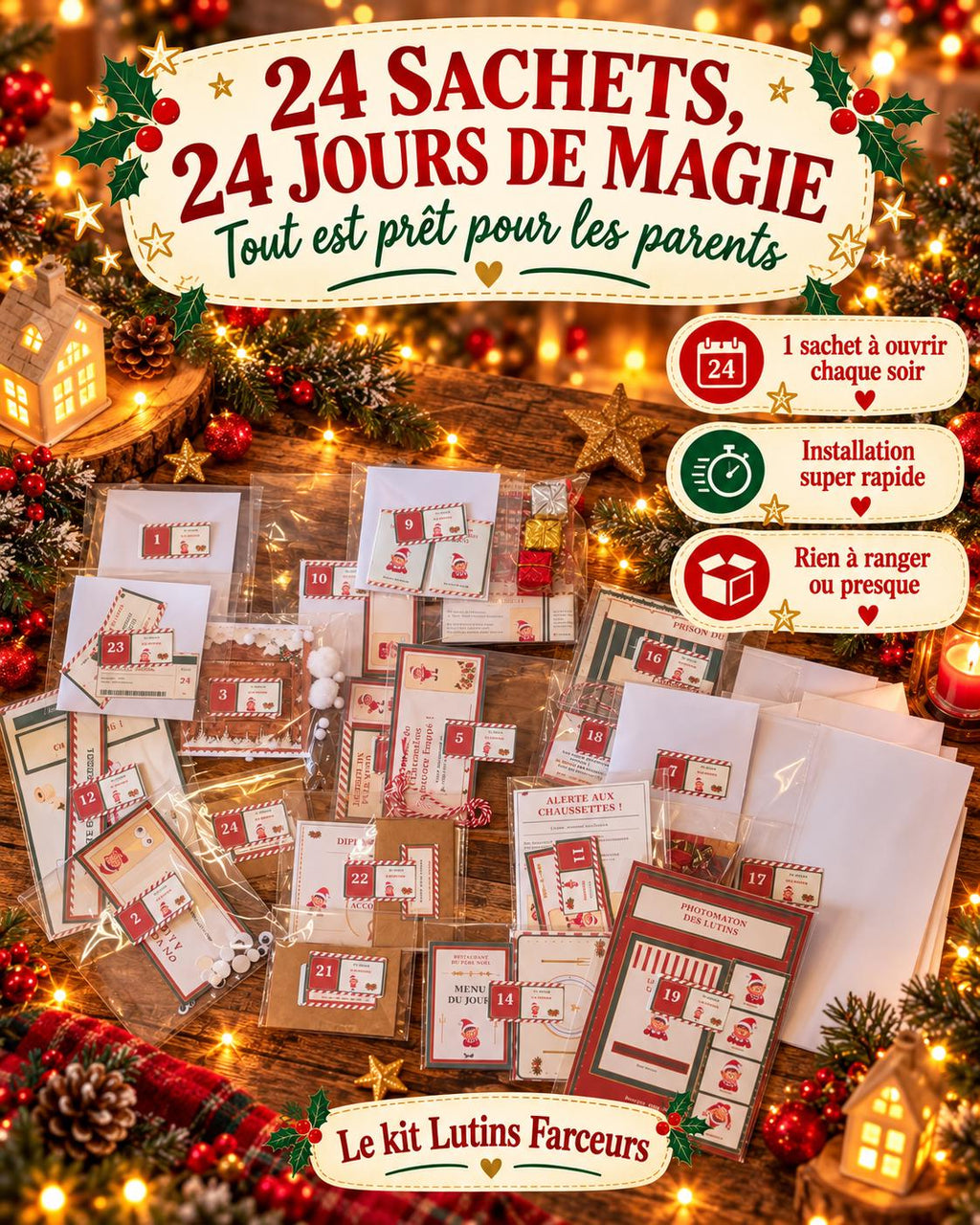 Christmas Mischief Elf Kit – 24 Ready-to-Set-Up Pranks, Mini-Scenes and Advent Calendar HG