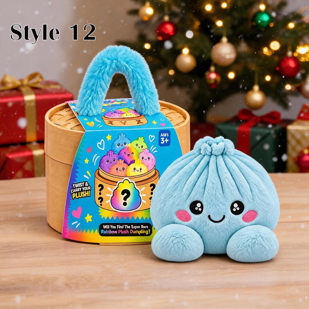 Christmas Dumpling Plush, Cute Squishy Bao Plushy, Kawaii Xmas Stuffed Animal, Holiday Gifts for Kids, Plush Dumpling,Stuffed Home Decor