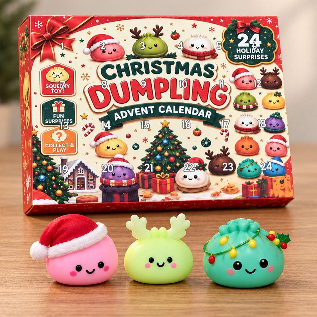 Dumpling Squishy Advent Calendar HG, 24 Day Christmas Countdown, Mini Squishy Fidget Toys, Kids Christmas Gift, Stocking Stuffer, Holiday Gift